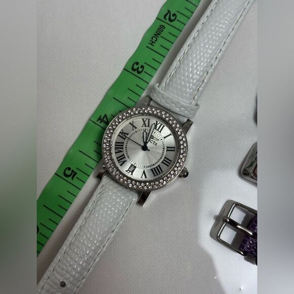 Invicta 21996 Angel Women's 33mm Quick Pin Leather Strap 5-in-1 Silver Watch Set - Picture 6 of 8
